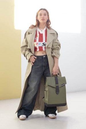 mochila gaston luga envelope mini verde