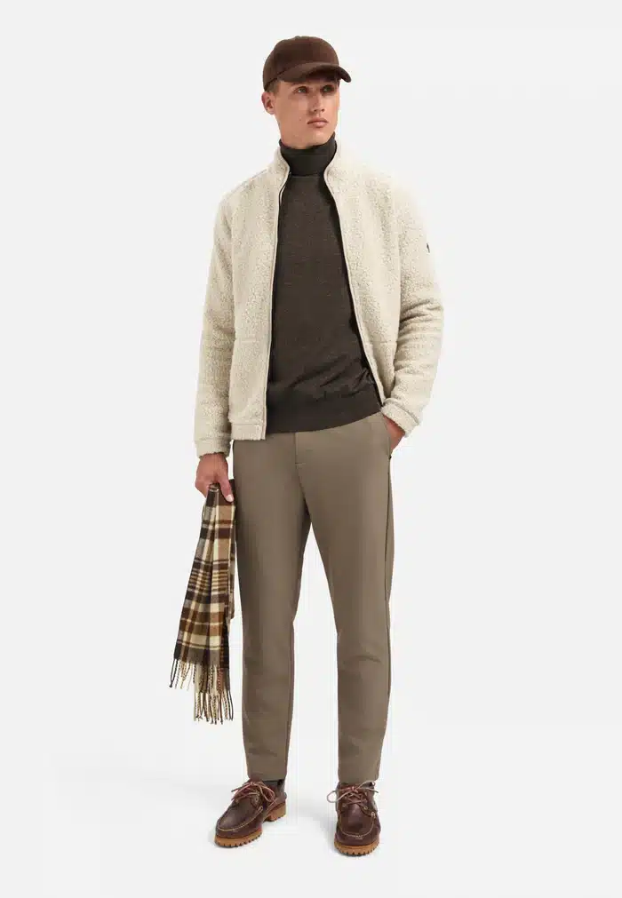 jersey Melange Turtleneck jumper taupe - Imagen 3