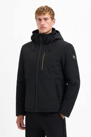 abrigo soft shell negro