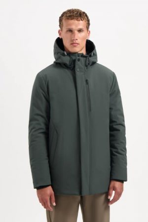 abrigo softshell parka verde