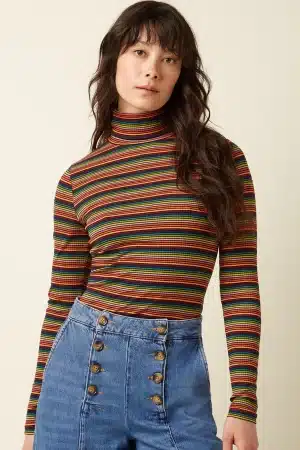 camiseta king louie rollneck lumi stripe multicolor