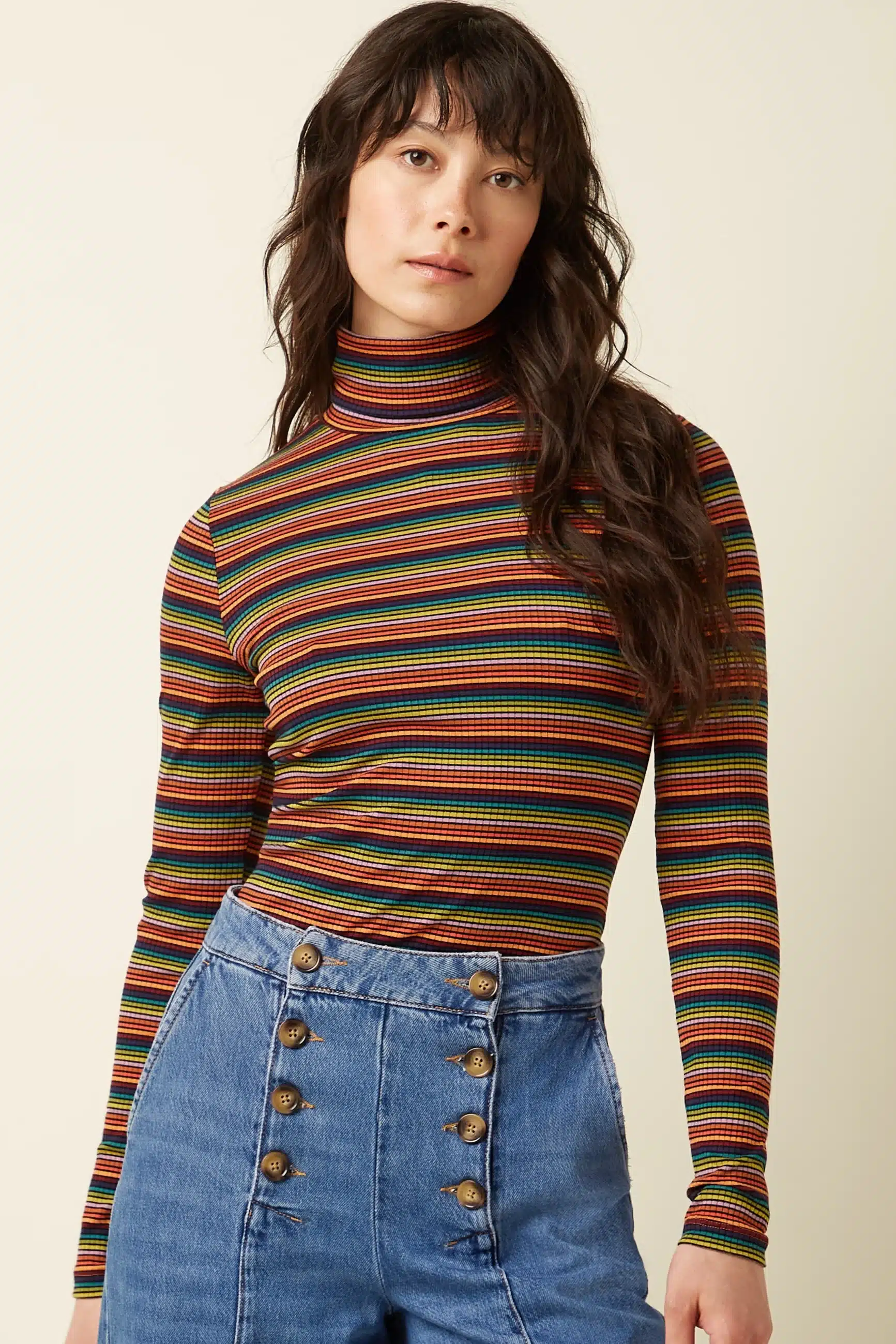 camiseta king louie rollneck lumi stripe multicolor