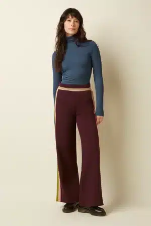 camiseta king louie rollneck uni rib azul