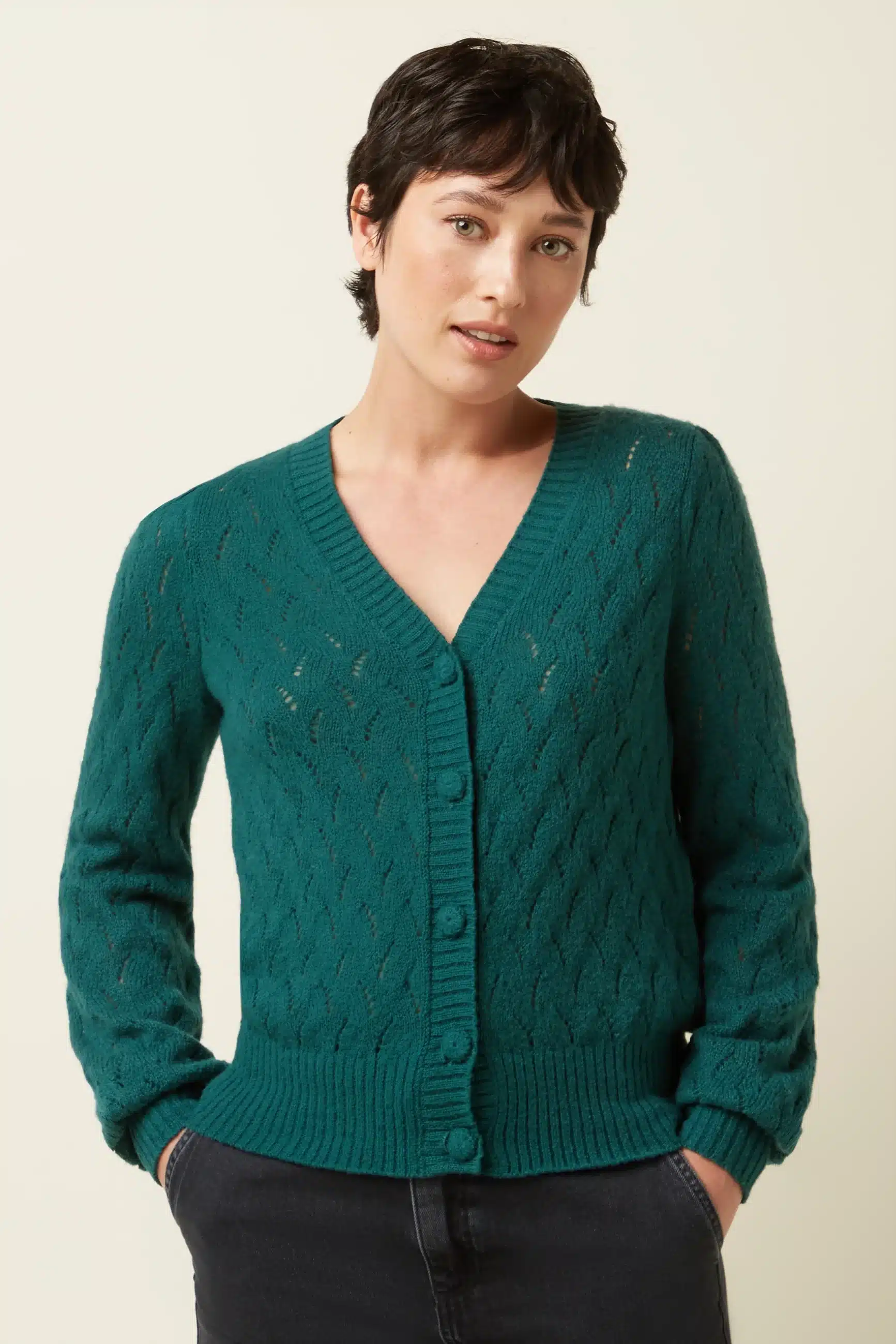 chaqueta king louie cardi v farlfalle verde