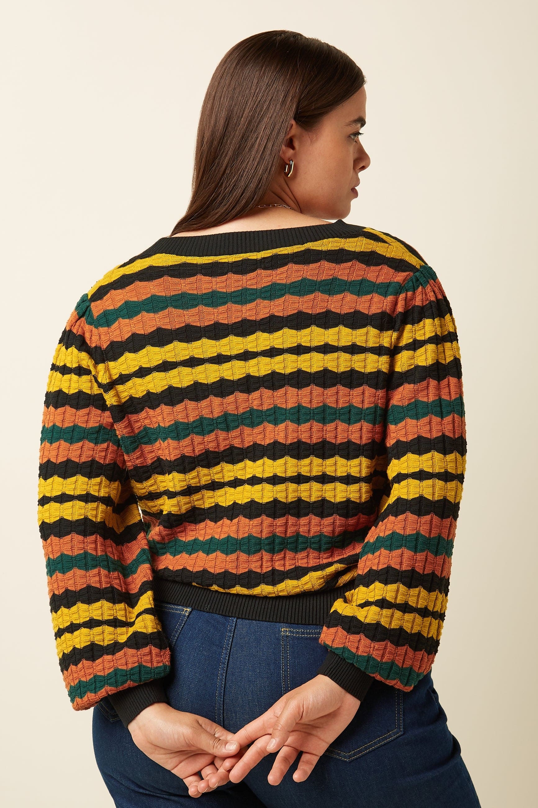 chaqueta punto king louie cardi v royal - Imagen 3