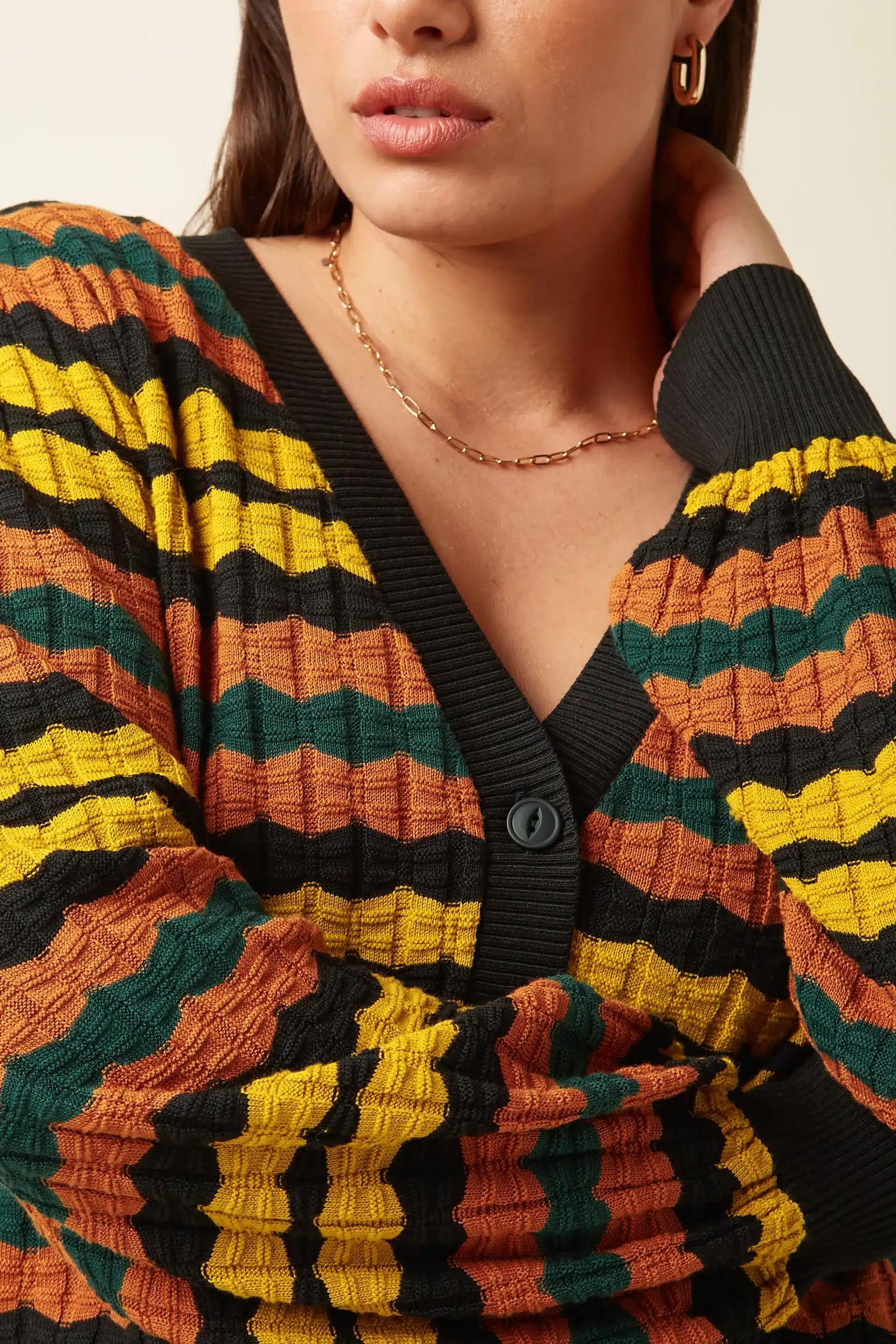 chaqueta punto king louie cardi v royal - Imagen 2