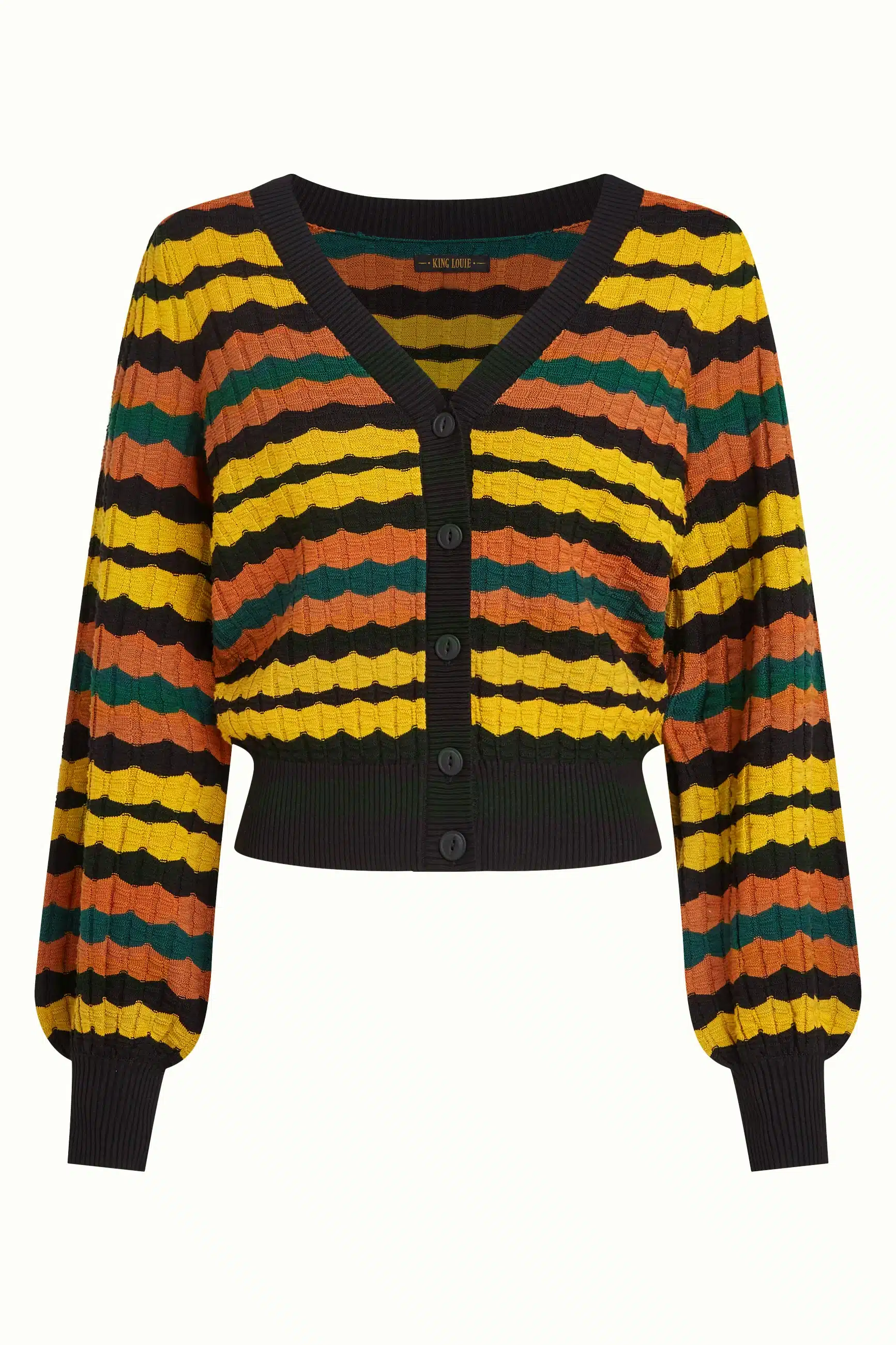 chaqueta punto king louie cardi v royal - Imagen 4