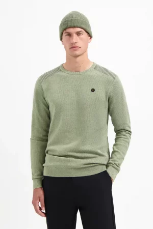 jersey Crewneck Plated Structure verde