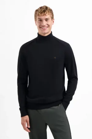 jersey Melange Turtleneck jumper negro