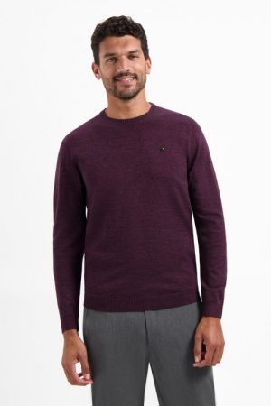 jersey crewneck burdeos