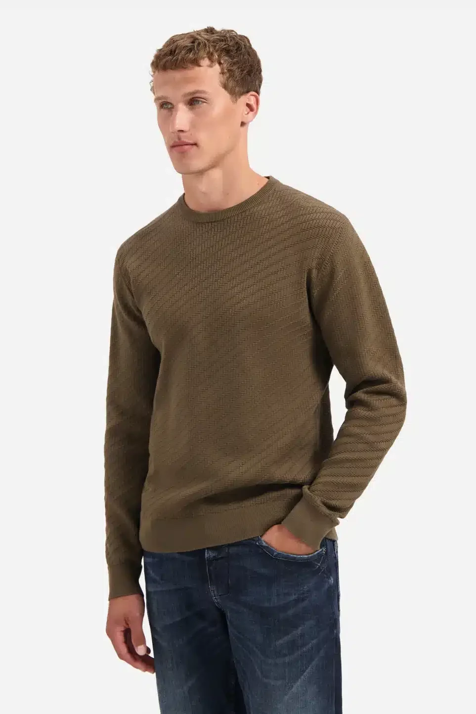 jersey diagonal taupe