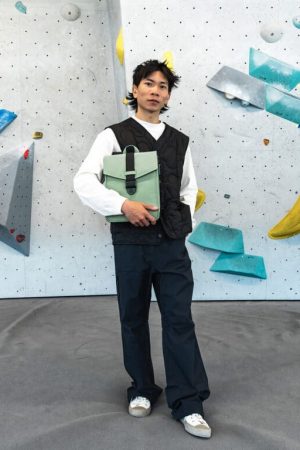 mochila gaston luga envelope mini verde