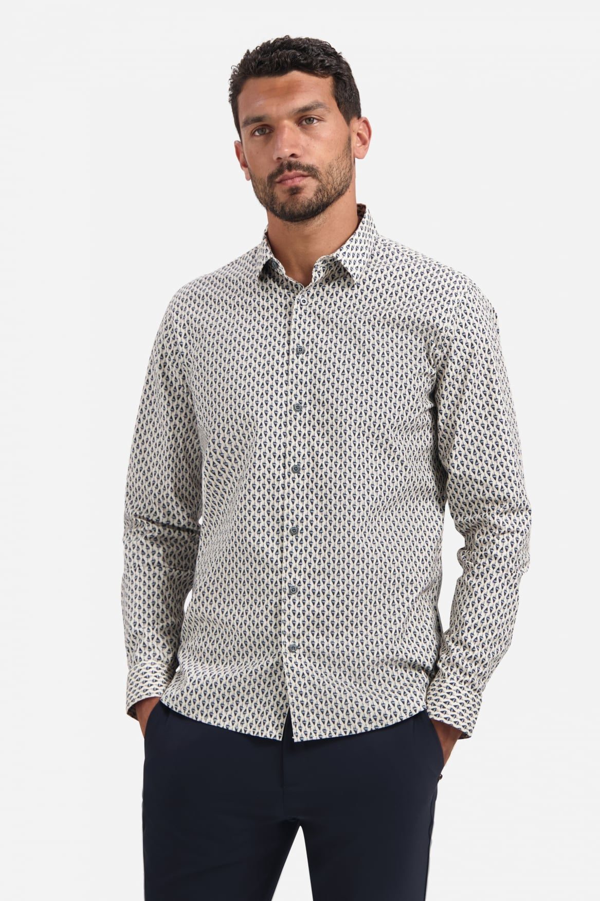 printed strech blanca