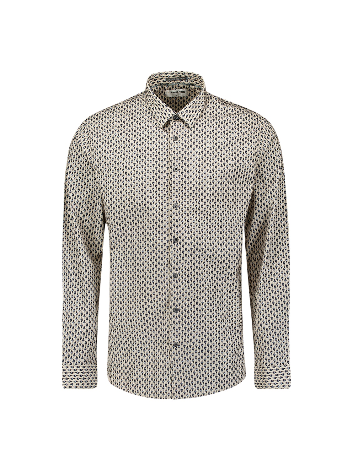 camisa printed strech blanca - Imagen 5