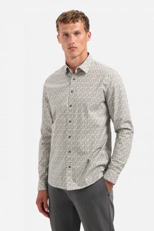 printed strech taupe