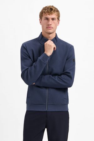 sudadera standup collar relief azul