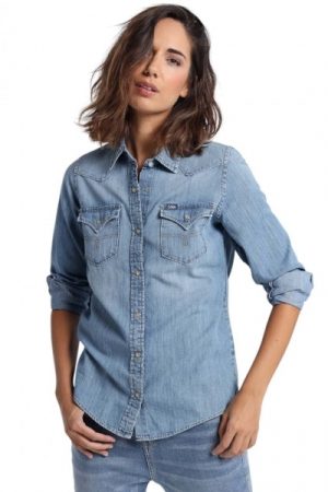 camisa lois presley azul claro