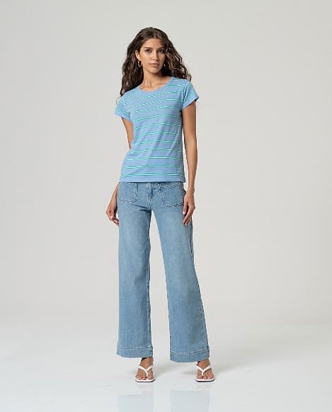 camiseta surkana raya 14 azul - Imagen 2