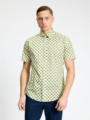 camisa ben sherman retro geo sage