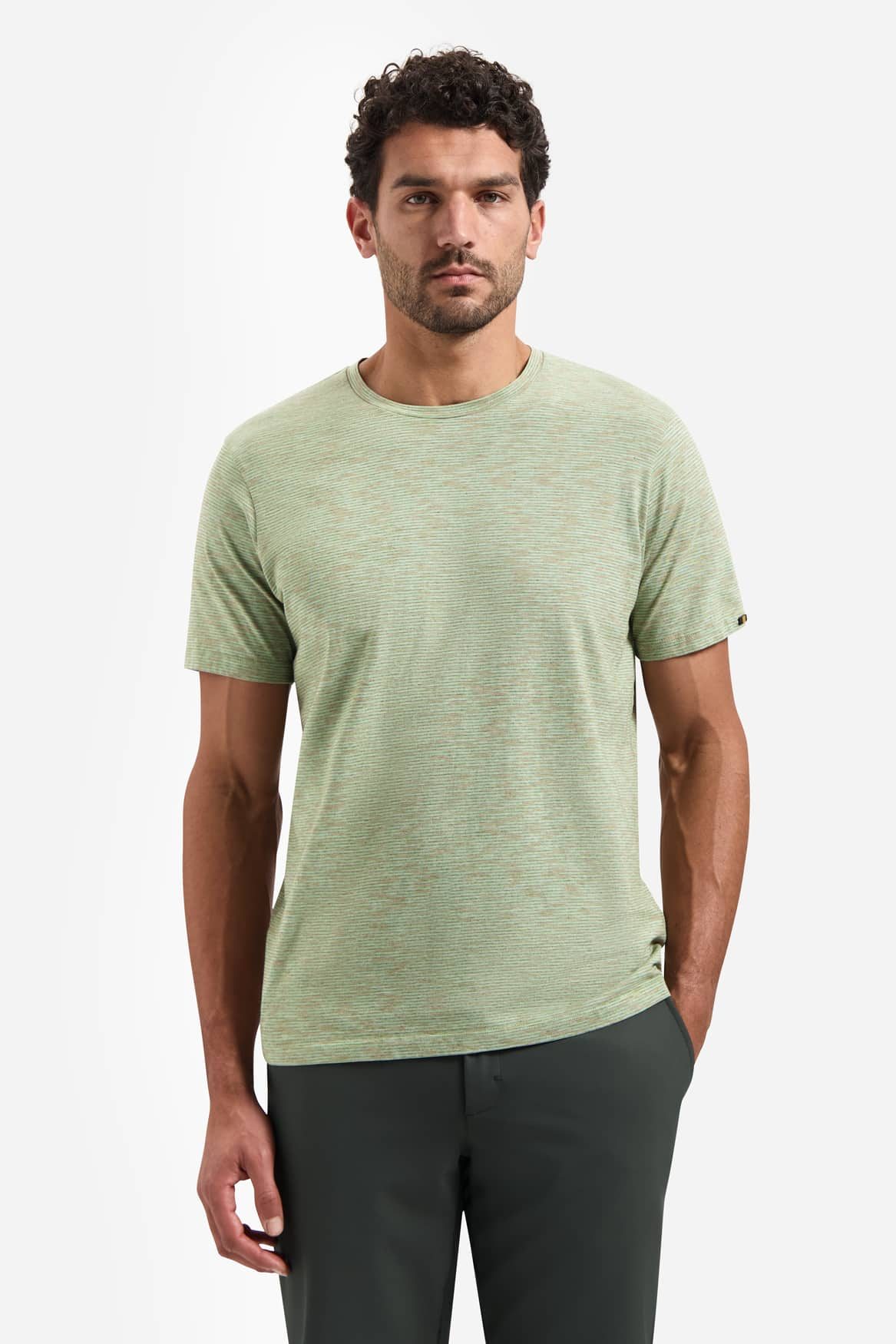 camiseta Crewneck Space Dyed Stripe