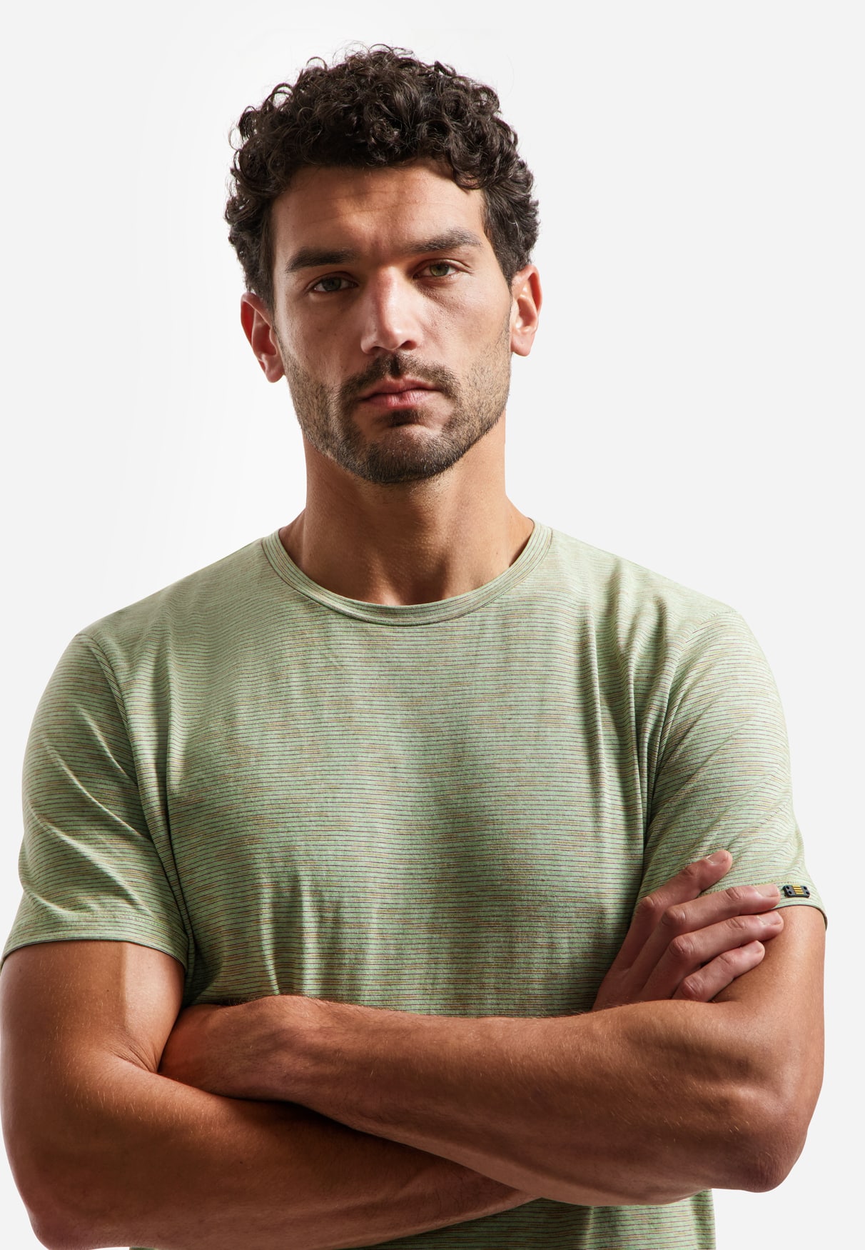 camiseta Crewneck Space Dyed Stripe - Imagen 3