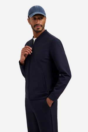 chaqueta College Collar Full Zipper Stretch Sedoc