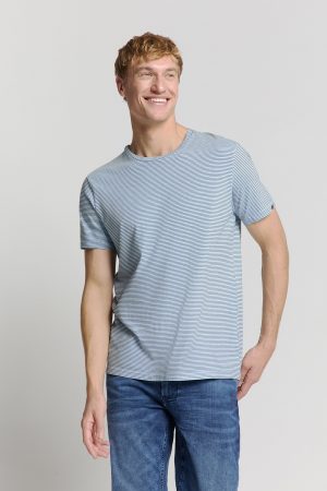 camiseta Crewneck Stripes azul