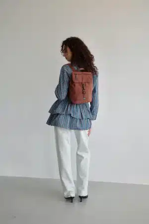 mochila lefrik kaut mini bronce