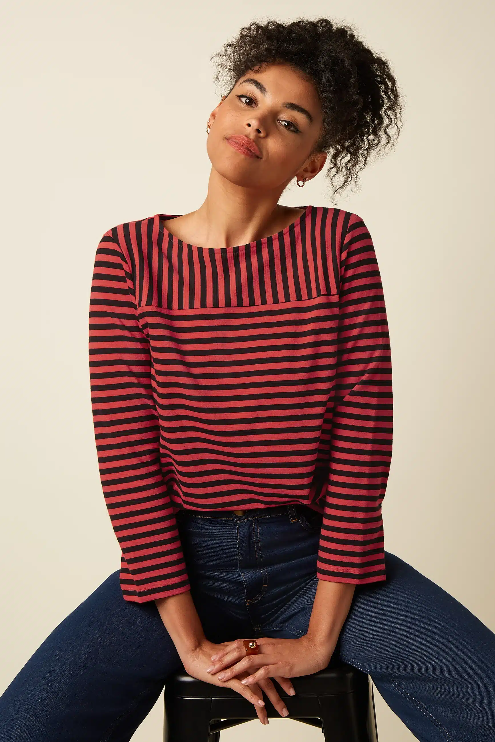 camiseta king louie boatneck chopito fire red