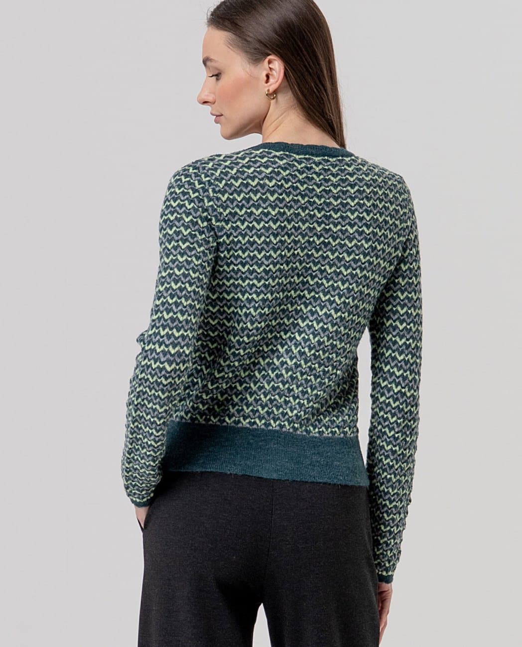 chaqueta punto surkana xila 333 verde oscuro - Imagen 3