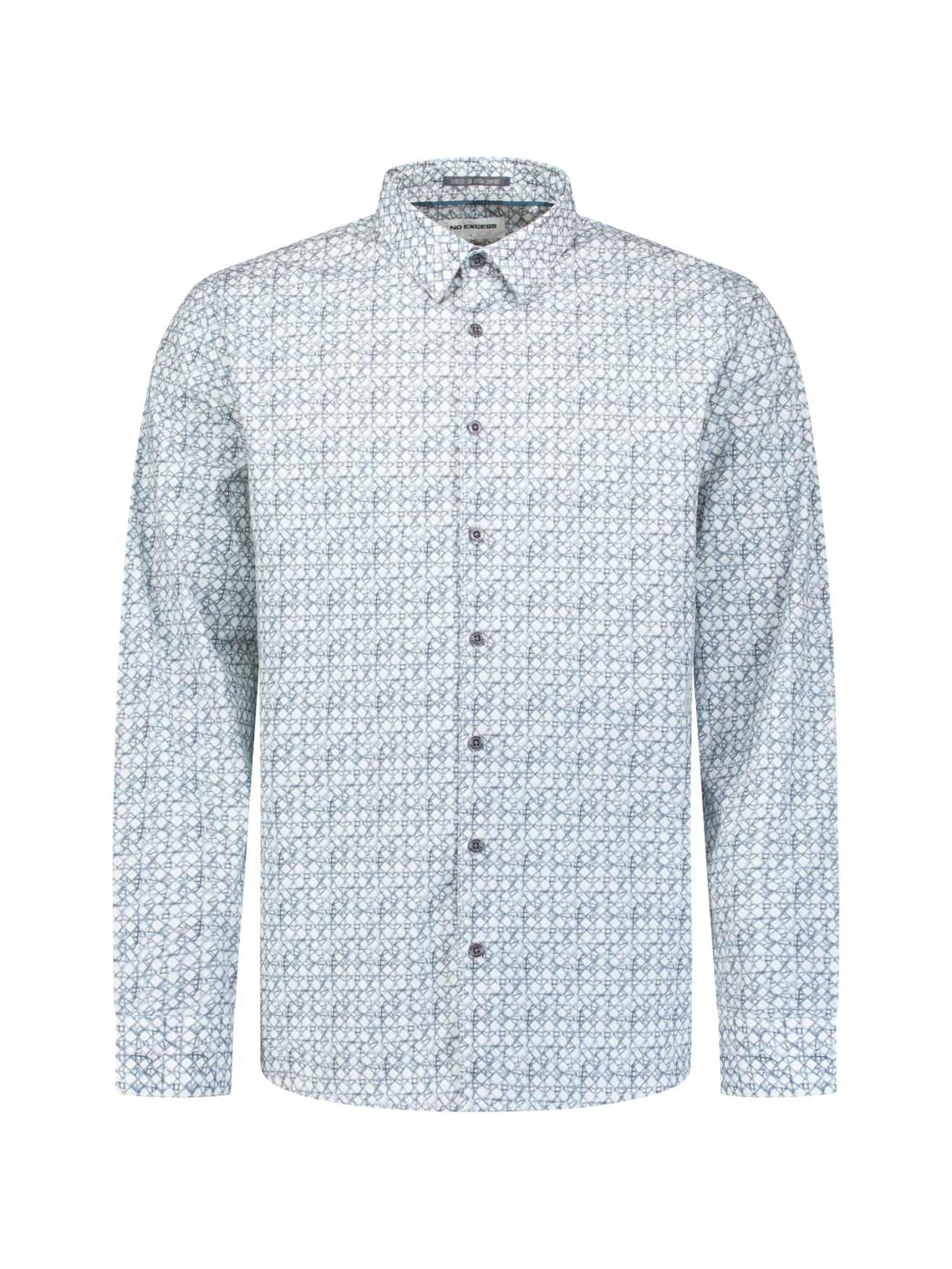 camisa allover printed dusty blue - Imagen 6