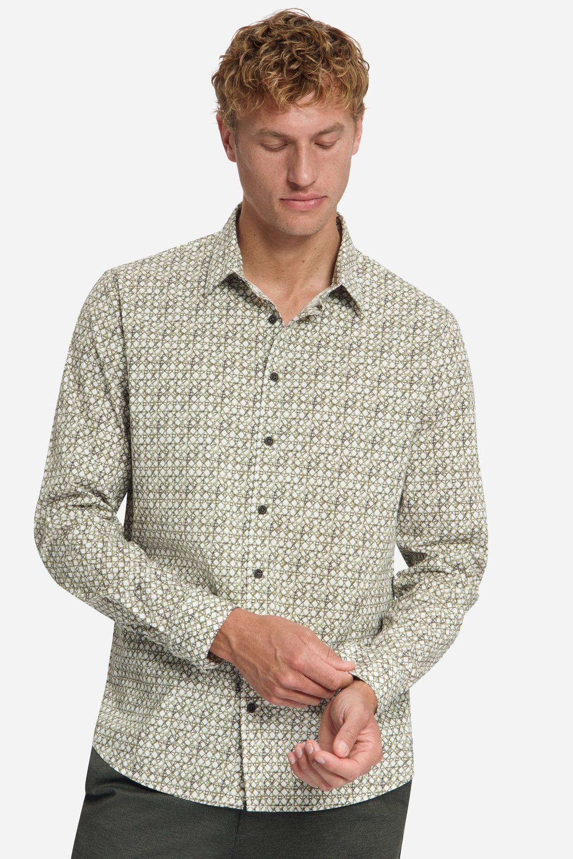 camisa allover printed moss
