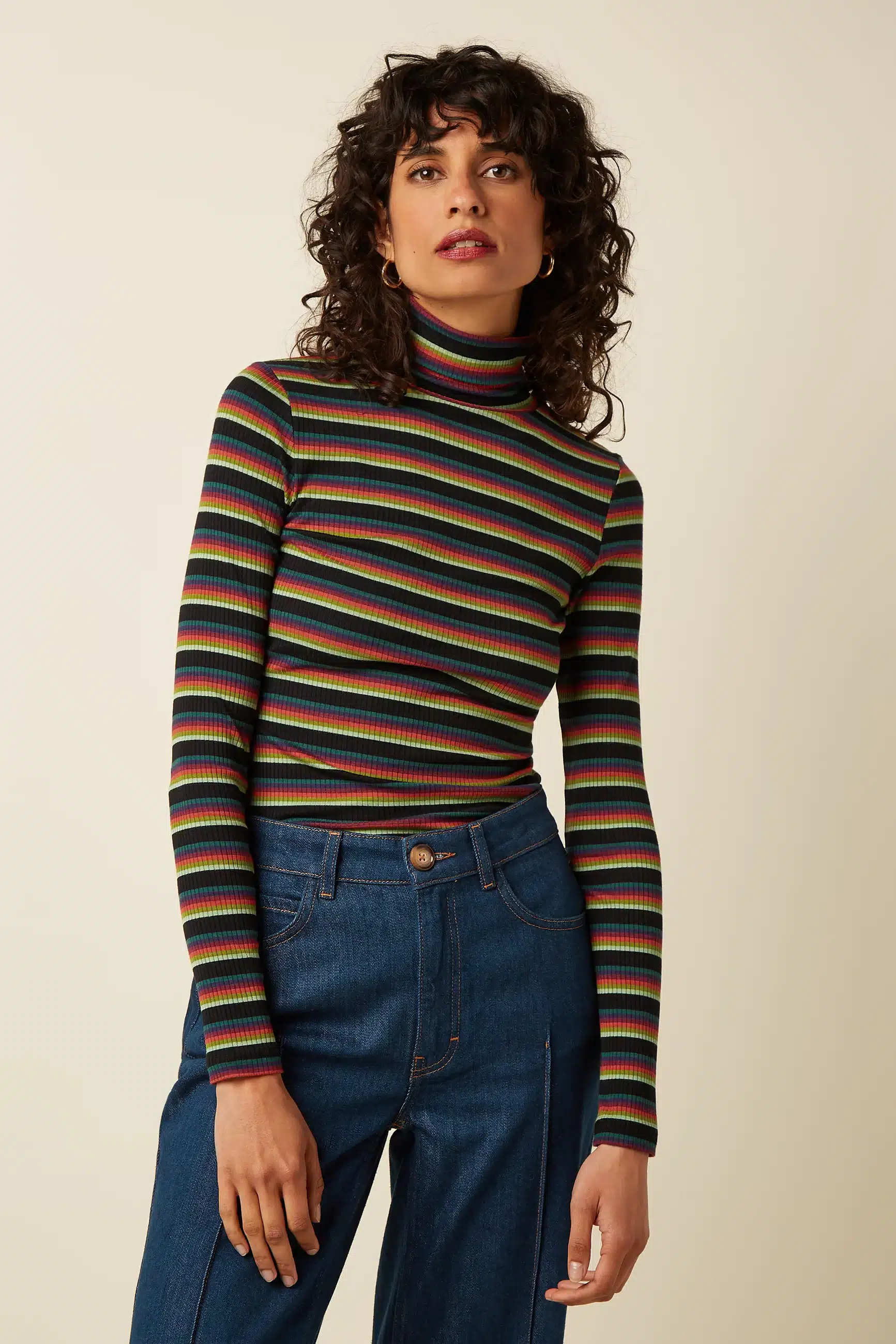 camiseta king louie rollneck lottie green