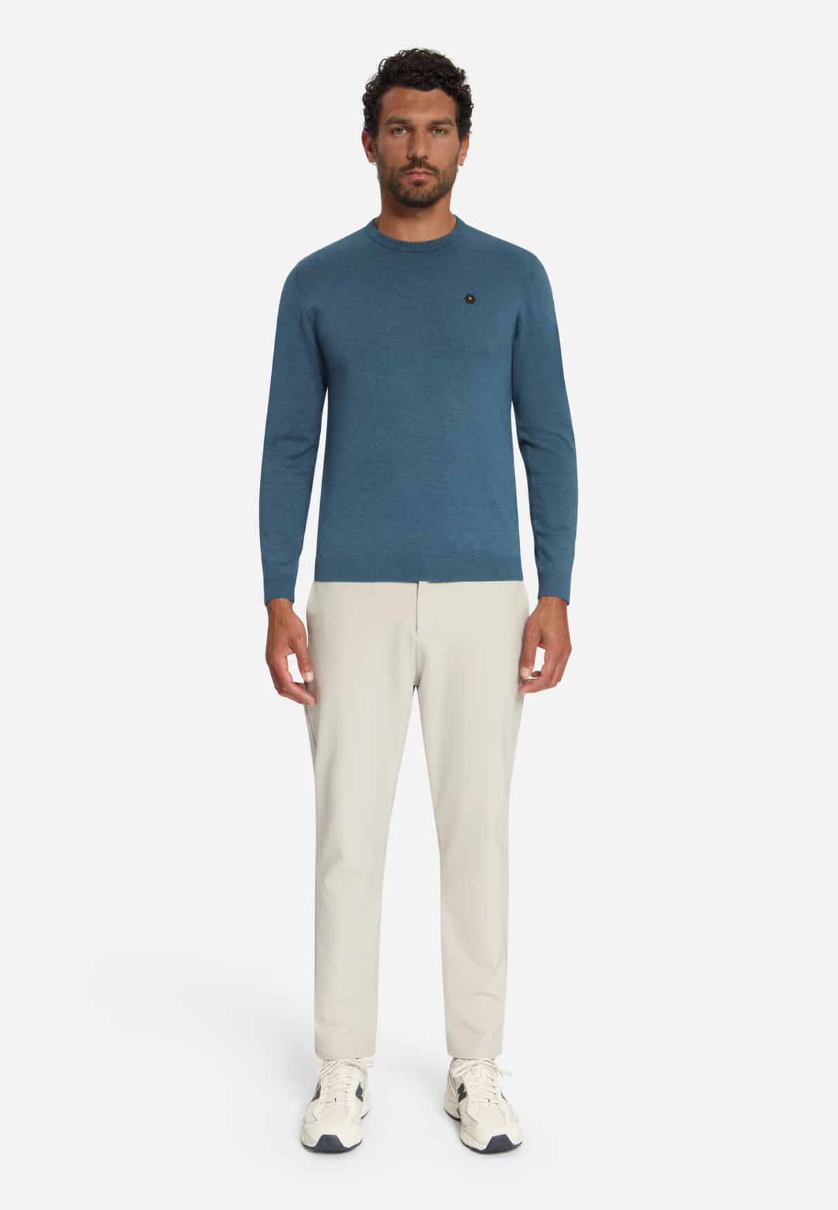 jersey crewneck melange blue - Imagen 2
