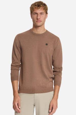 jersey crewneck melange brown
