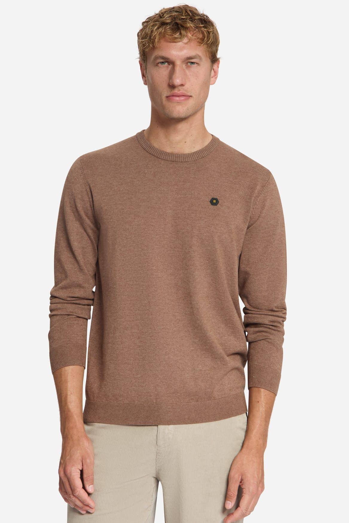 jersey crewneck melange brown