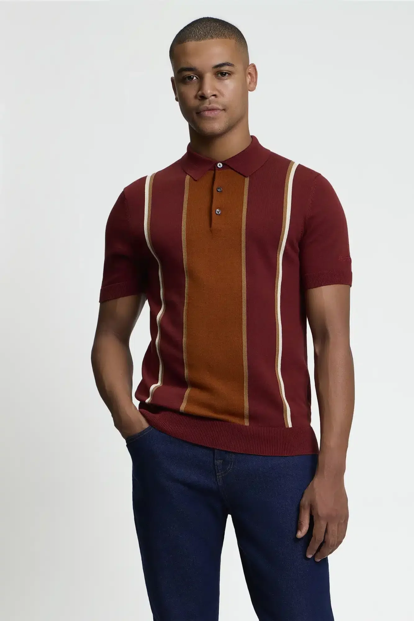 polo ben sherman mod stripe siena