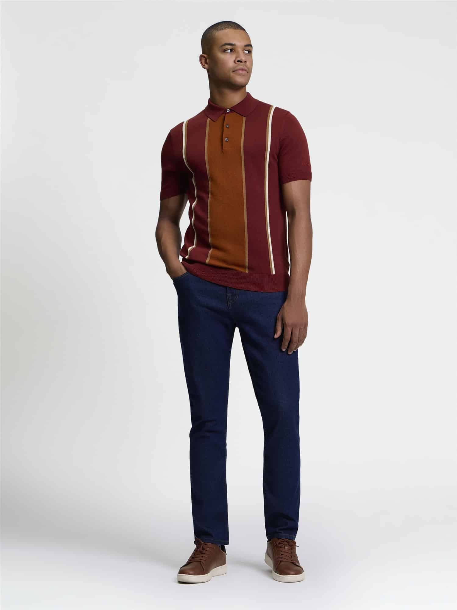 polo ben sherman mod stripe sienna - Imagen 2