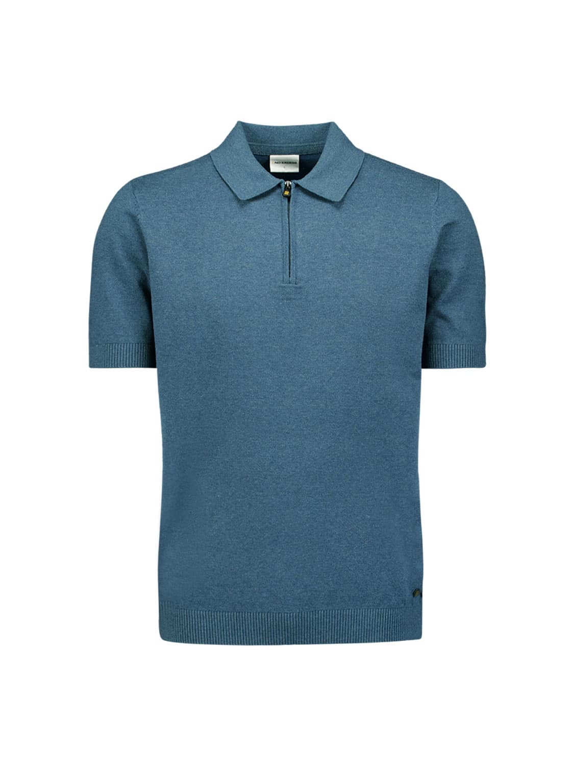 polo zip melange shadow blue - Imagen 5