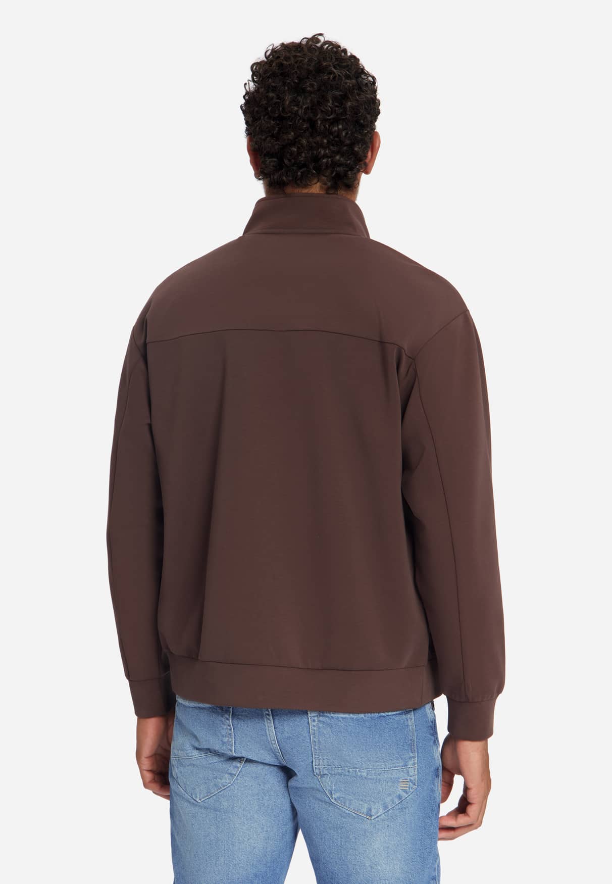 sudadera Full Zip SU Collar brown - Imagen 4