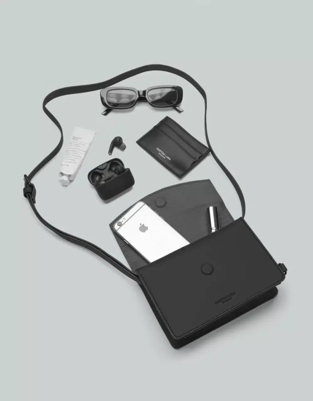 bolso gaston luga splash pix negro - Imagen 5