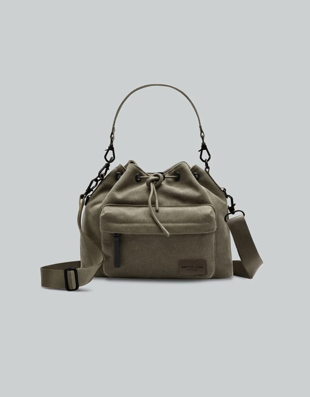 bolso gaston luga splash bucket croosbody green - Imagen 5