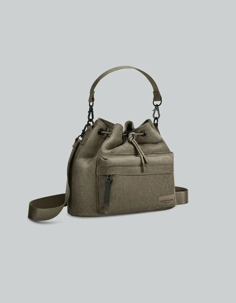 bolso gaston luga splash bucket croosbody green - Imagen 4