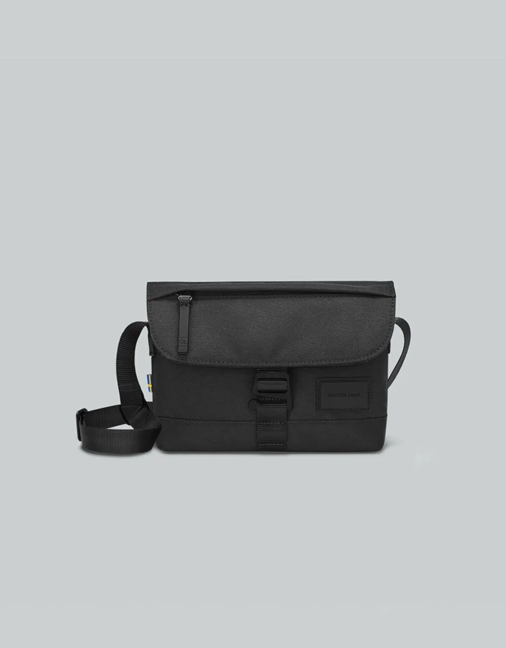 bolso gaston luga crossbody weave black - Imagen 3