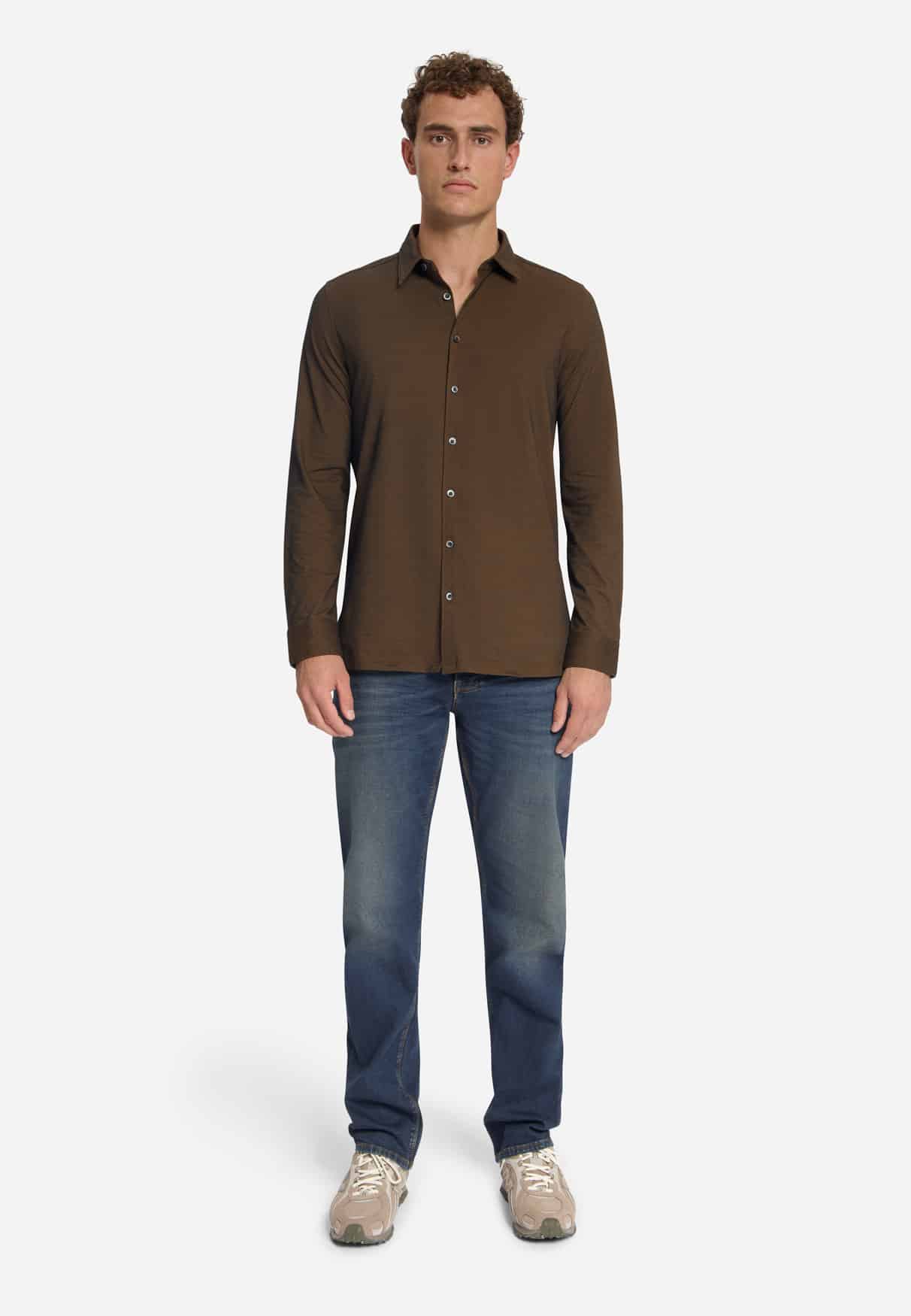 camisa Twill Jersey caramel - Imagen 2