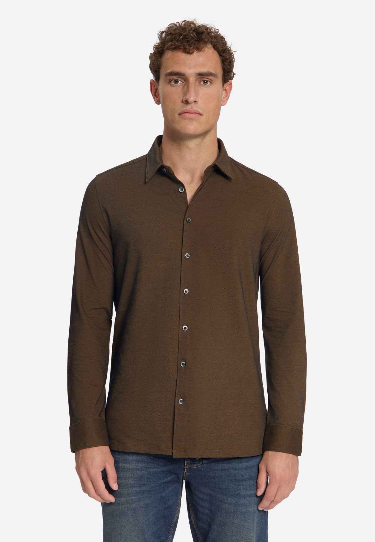 camisa Twill Jersey caramel - Imagen 4
