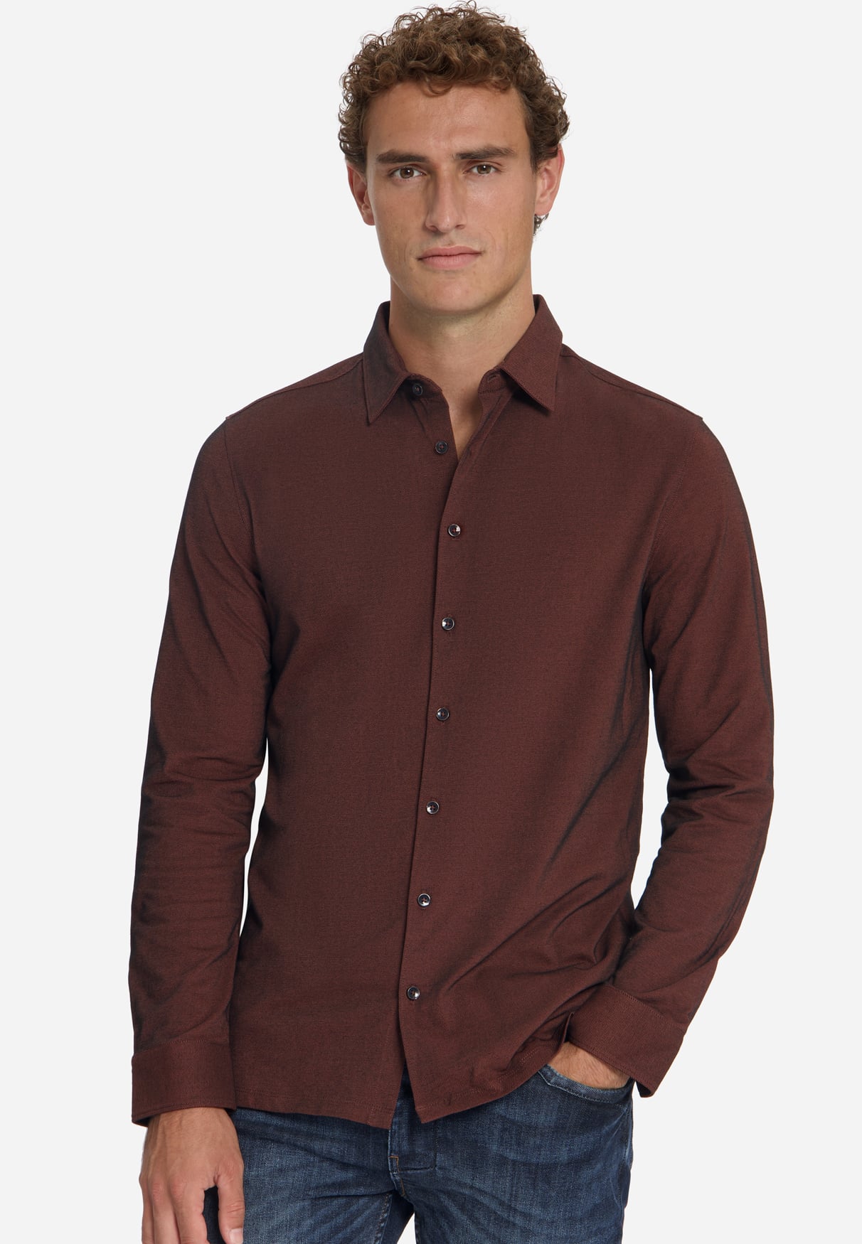 camisa Twill Jersey cayenne - Imagen 4