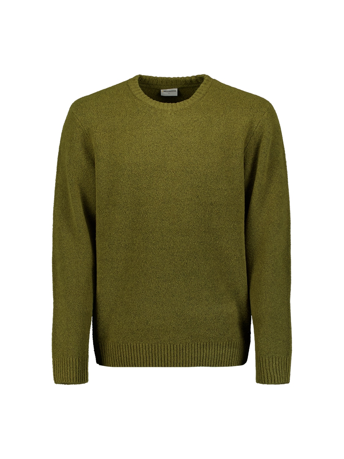 jersey Crew Neck Melange Light Weight with Wool moss - Imagen 5