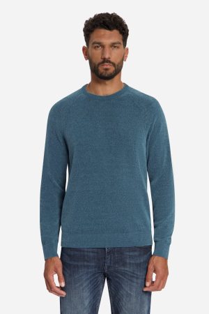 jersey Crewneck Light Weight Chenille shadow blue