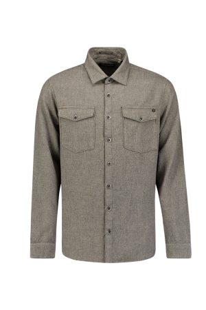 sobre camisa Yarn Dyed Twill Flannel Two Tone cemento